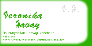 veronika havay business card